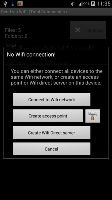 Скриншот приложения WiFi/WLAN Plugin for Totalcmd - №2