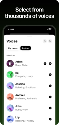 Скриншот приложения ElevenLabs: AI Voice Generator - №2