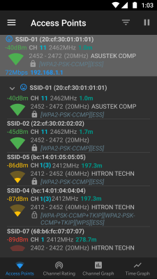 Скриншот приложения WiFi Analyzer (open-source) - №2