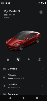 Скриншот приложения Tesla - №1