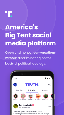Скриншот приложения Truth Social - №1