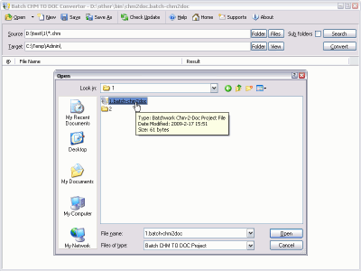 Скриншот приложения Batch CHM to Word Converter - №2