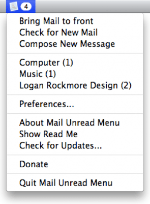 Скриншот приложения Mail Unread Menu - №2