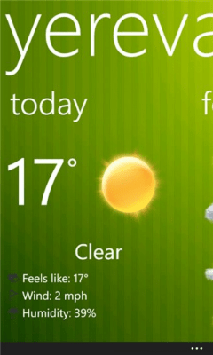 Скриншот приложения Yerevan Weather - №2