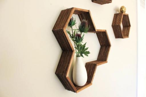 DIY: делаем декоративную полку из палочек для мороженого